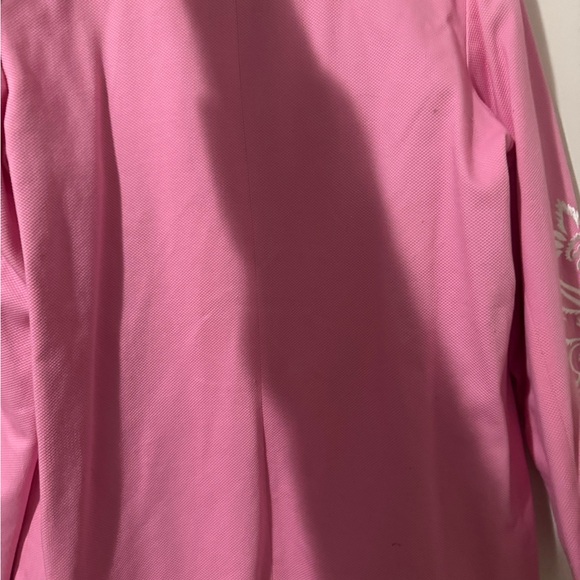 Bob Mackie Pink Blazer with Intricate White Design - Picture 12 of 13